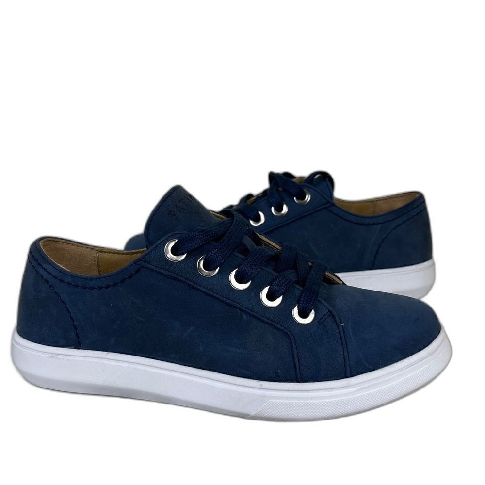 Patina Portland Leather Women’s Size 6.5 Blue Low Top Street Sneakers Casual